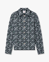 Chemise à manches longues vert foncé à monogramme Icon
