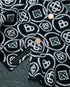 Chemise à manches longues vert foncé à monogramme Icon