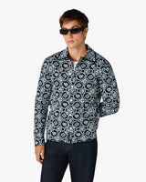 Chemise à manches longues vert foncé à monogramme Icon
