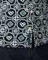 Chemise à manches longues vert foncé à monogramme Icon