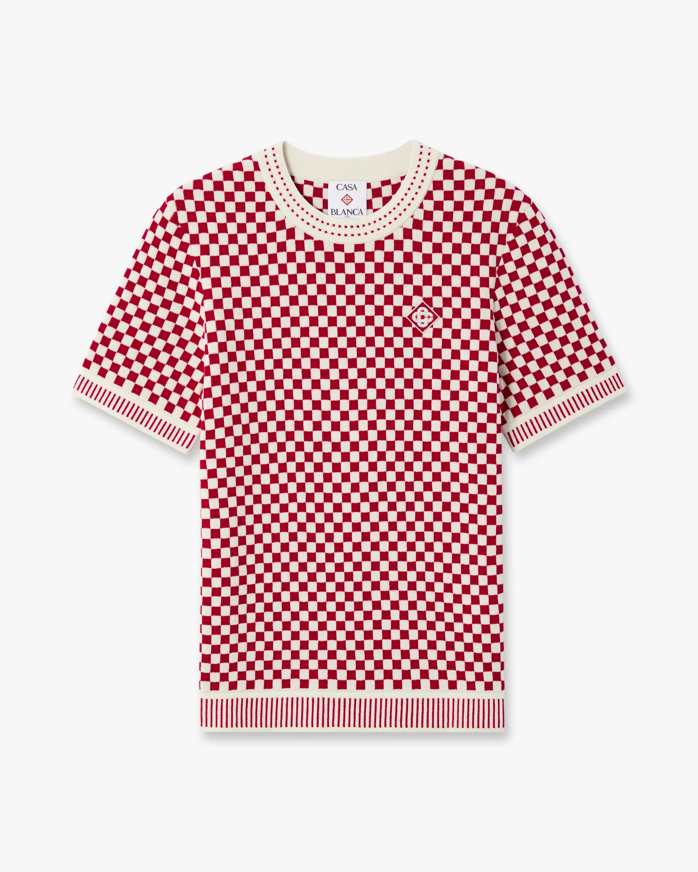 Red & White Check Short Sleeve T-Shirt