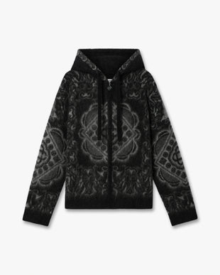Black Carpet Mohair Hooded Sweatshirt