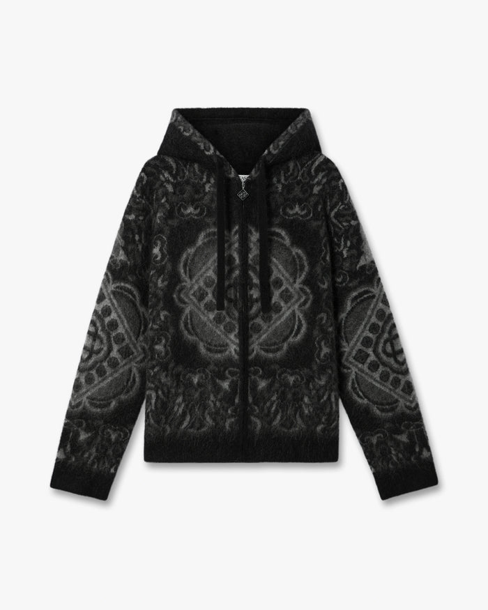 Black Carpet Mohair Hooded Sweatshirt
