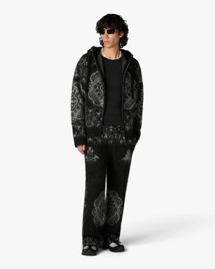 Black Carpet Mohair Hooded Sweatshirt