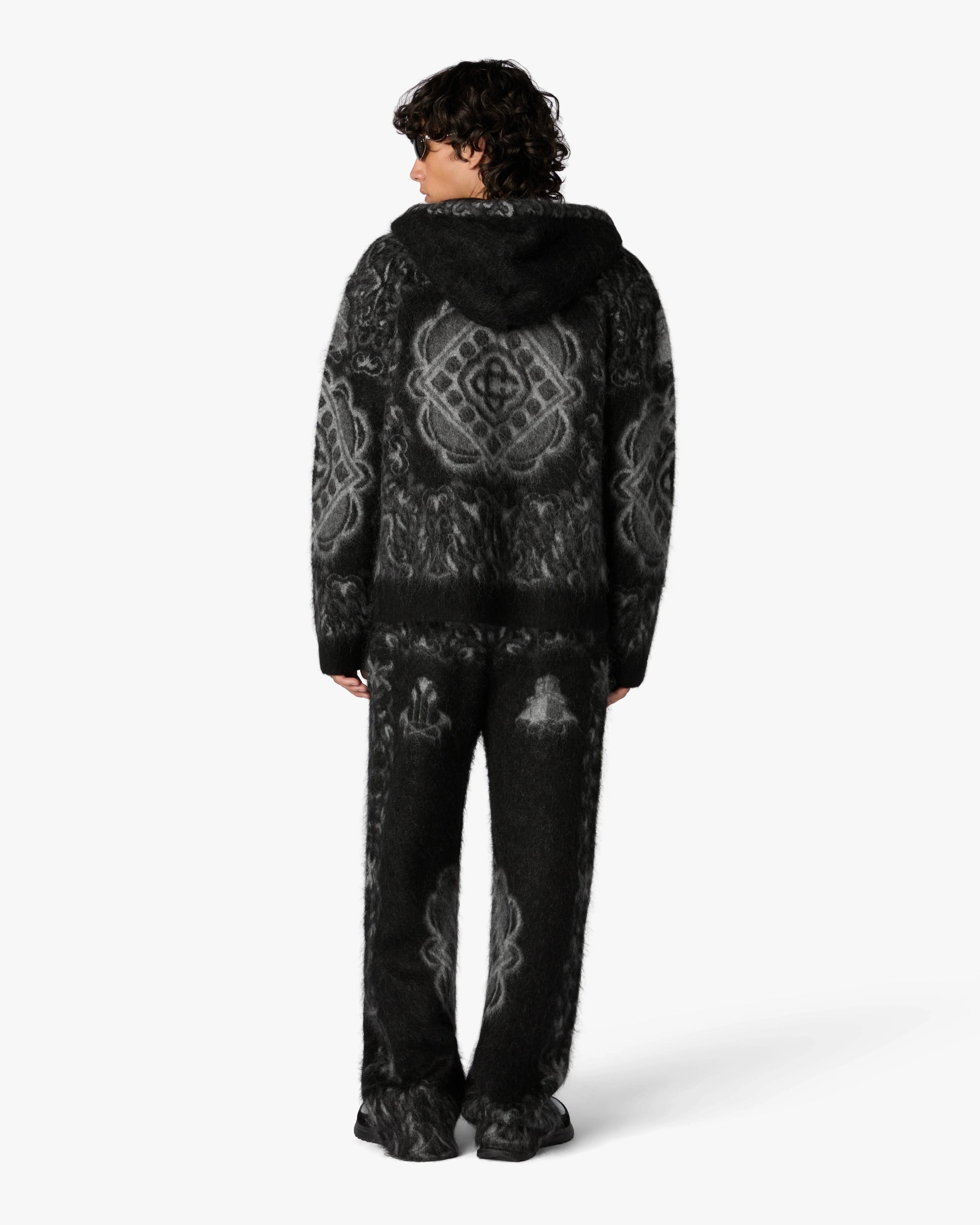 Black Carpet Mohair Hooded Sweatshirt