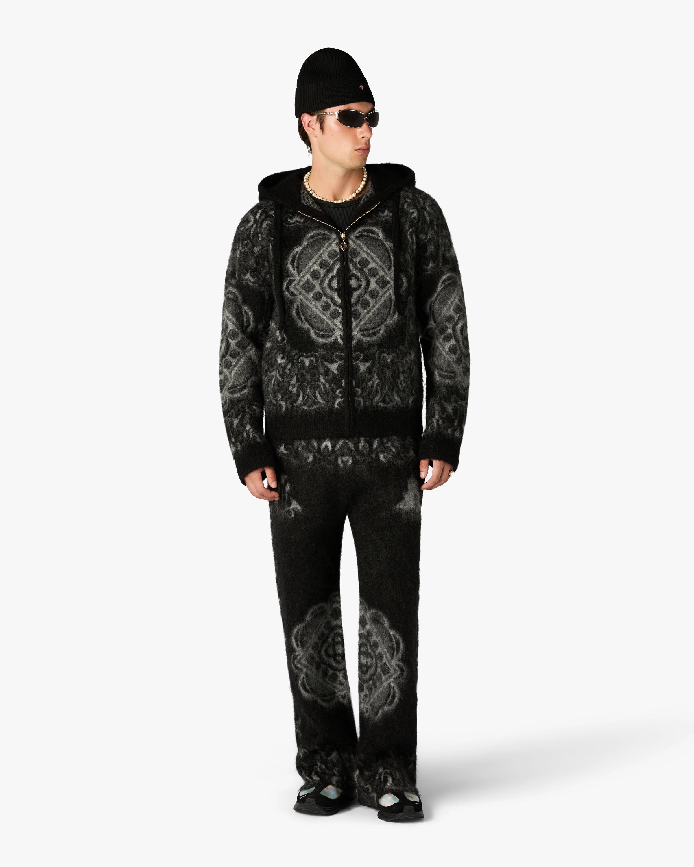 Black Carpet Mohair Trousers