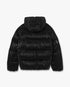 Black Lacquered Nylon Puffer Down Jacket