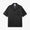 Black Radiating Monogram Short Sleeve Silk Shirt