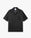 Black Radiating Monogram Short Sleeve Silk Shirt