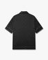 Black Radiating Monogram Short Sleeve Silk Shirt
