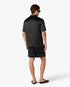 Black Radiating Monogram Short Sleeve Silk Shirt