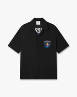 Black Sahara Twilight Short Sleeve Silk Shirt