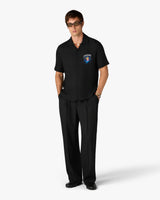 Black Sahara Twilight Short Sleeve Silk Shirt