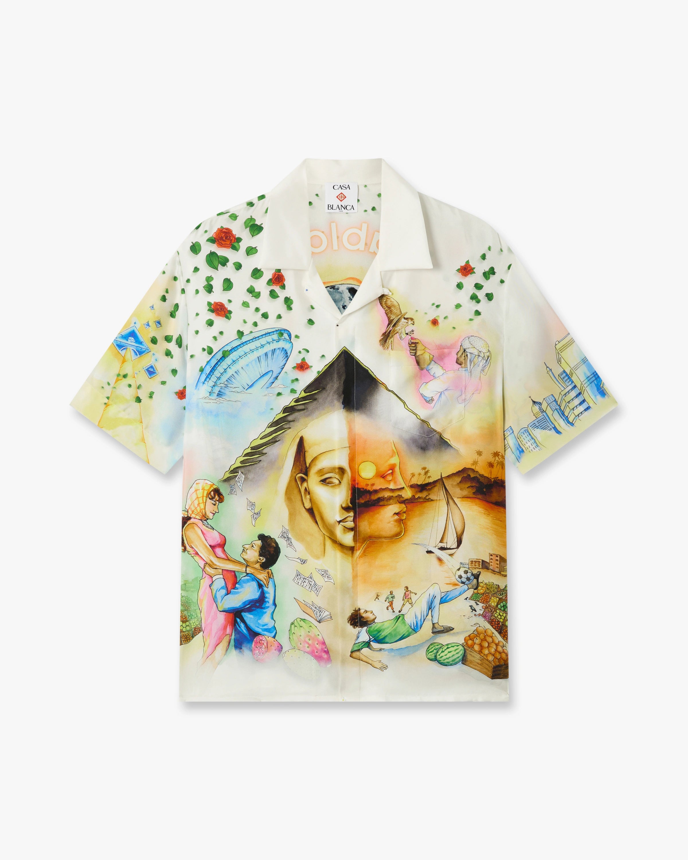 Arts Egyptiens Short Sleeve Linen Shirt