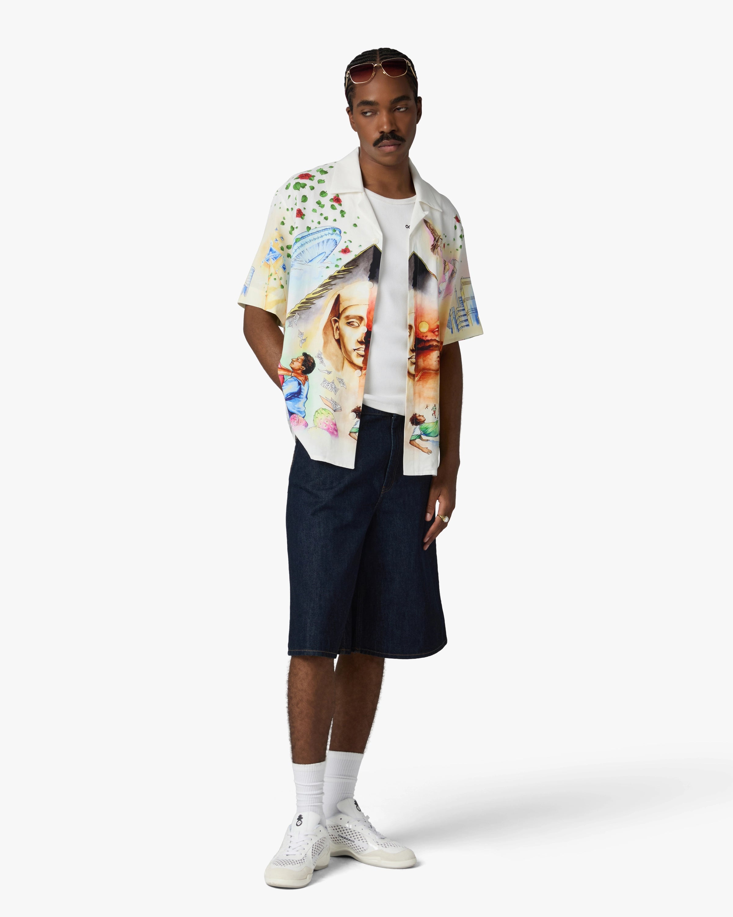 Arts Egyptiens Short Sleeve Linen Shirt