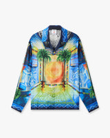 Geometrie Sacree Long Sleeve Silk Twill Shirt