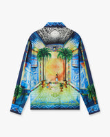 Geometrie Sacree Long Sleeve Silk Twill Shirt
