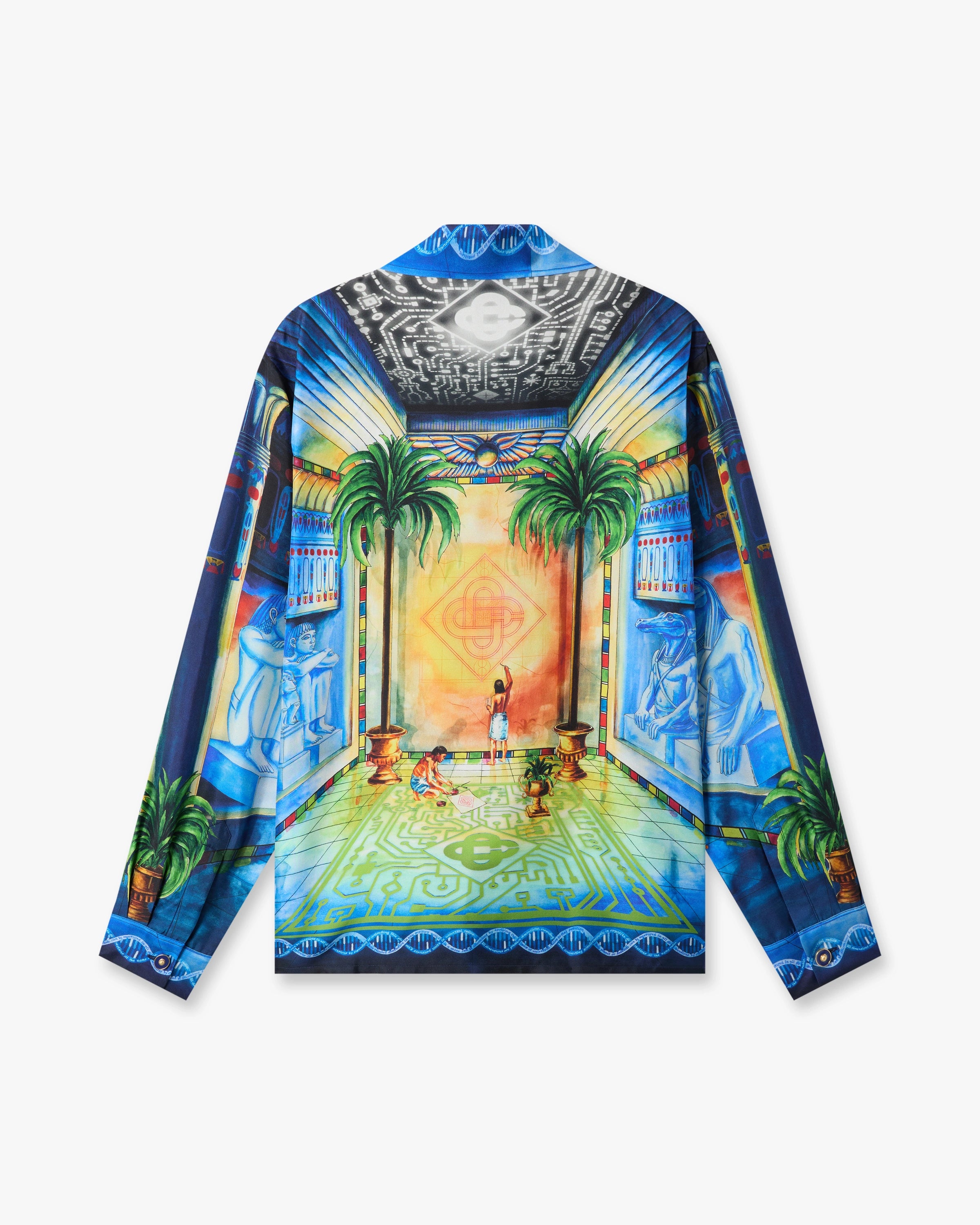 Geometrie Sacree Long Sleeve Silk Twill Shirt