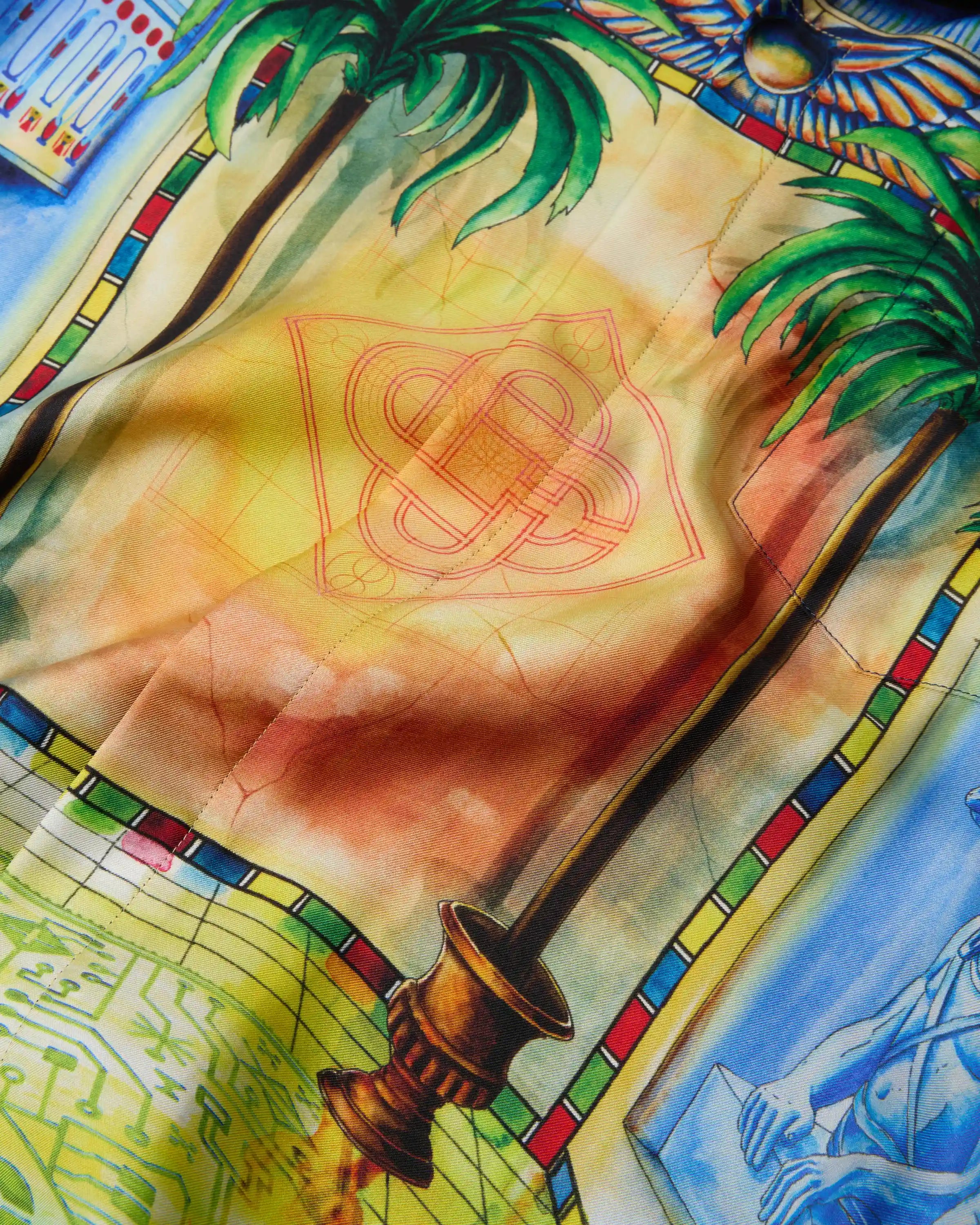 Geometrie Sacree Long Sleeve Silk Twill Shirt