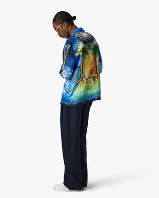 Geometrie Sacree Long Sleeve Silk Twill Shirt