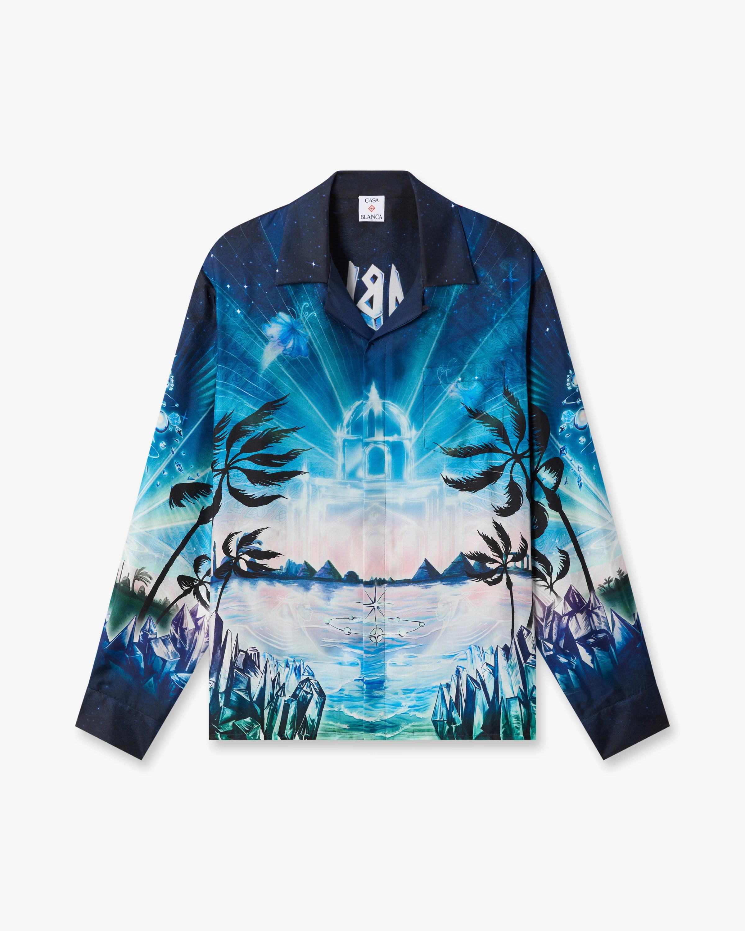 Crystal Alchemy Long Sleeve Silk Twill Shirt