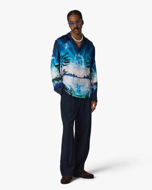 Crystal Alchemy Long Sleeve Silk Twill Shirt