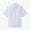 White & Blue Striped Nylon Short Sleeve Shirt