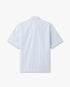 White & Blue Striped Nylon Short Sleeve Shirt
