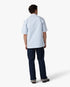 White & Blue Striped Nylon Short Sleeve Shirt