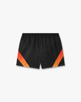 Black & Orange Gradient Jacquard Swim Shorts