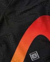 Black & Orange Gradient Jacquard Swim Shorts