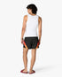 Black & Orange Gradient Jacquard Swim Shorts
