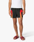 Black & Orange Gradient Jacquard Swim Shorts