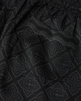 Black Radiating Monogram Silk Shorts