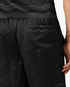 Black Radiating Monogram Silk Shorts