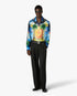 Black Pleated Straight Leg Trousers