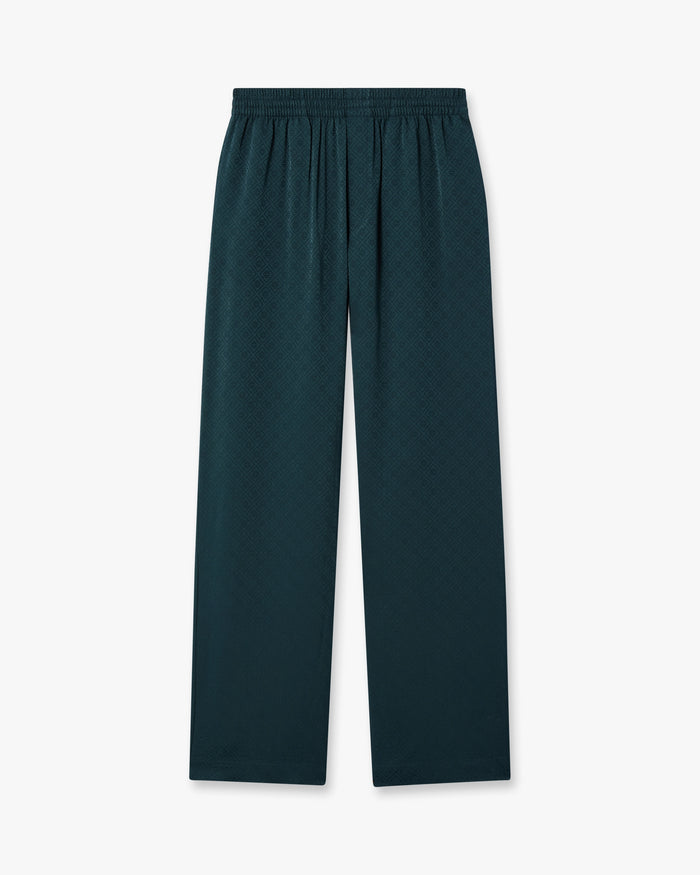 Dark Teal Monogram Trousers