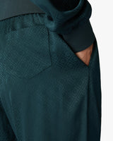 Dark Teal Monogram Trousers
