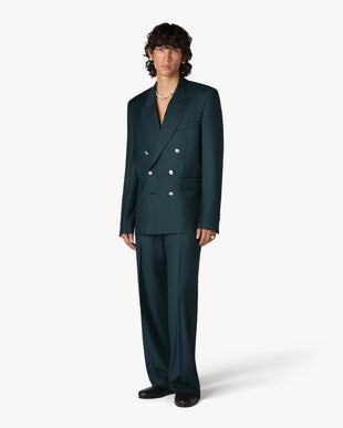 Dark Teal Straight Leg Trousers