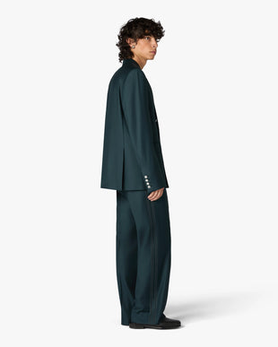 Dark Teal Straight Leg Trousers