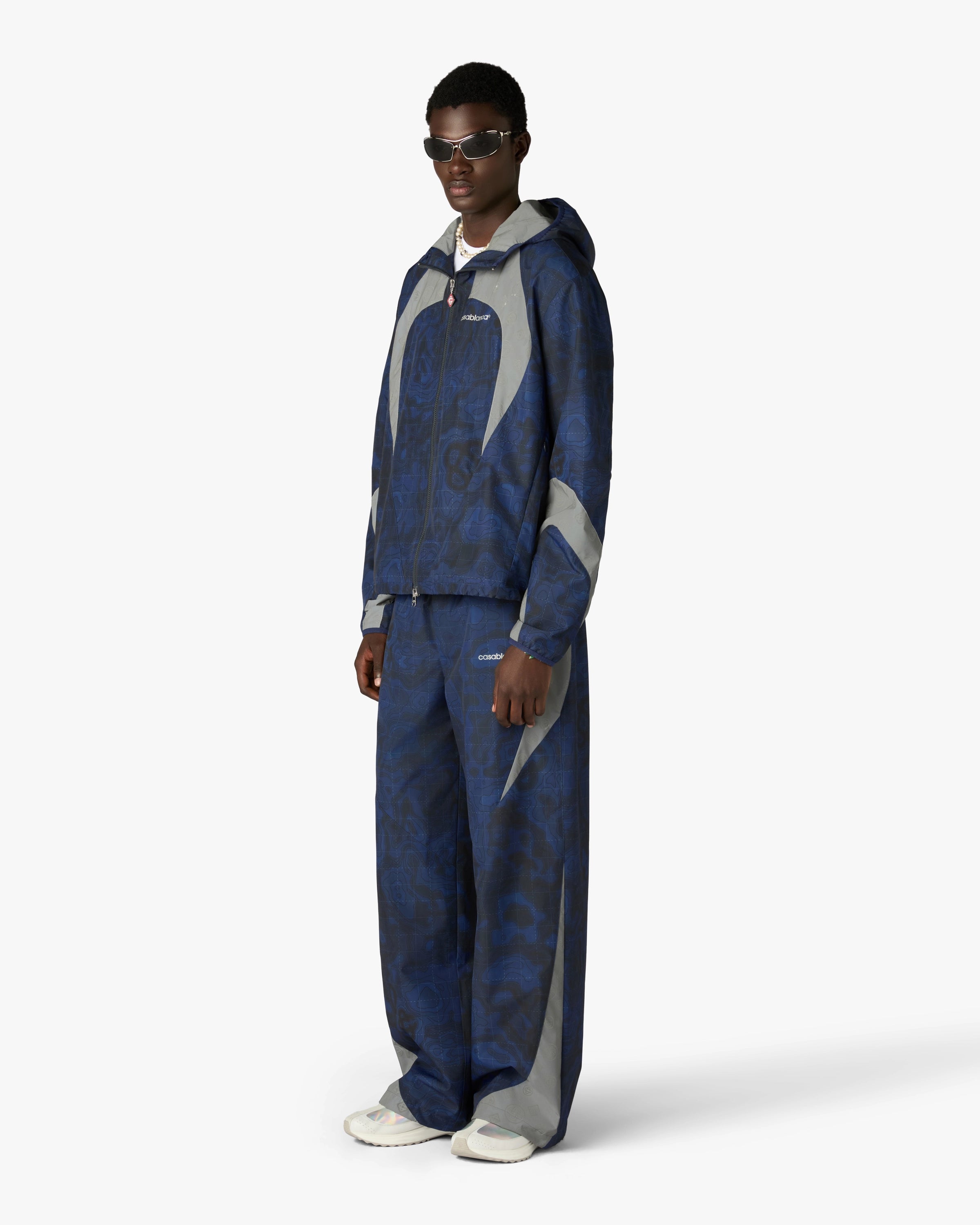 Blue Heatmap Track Pants