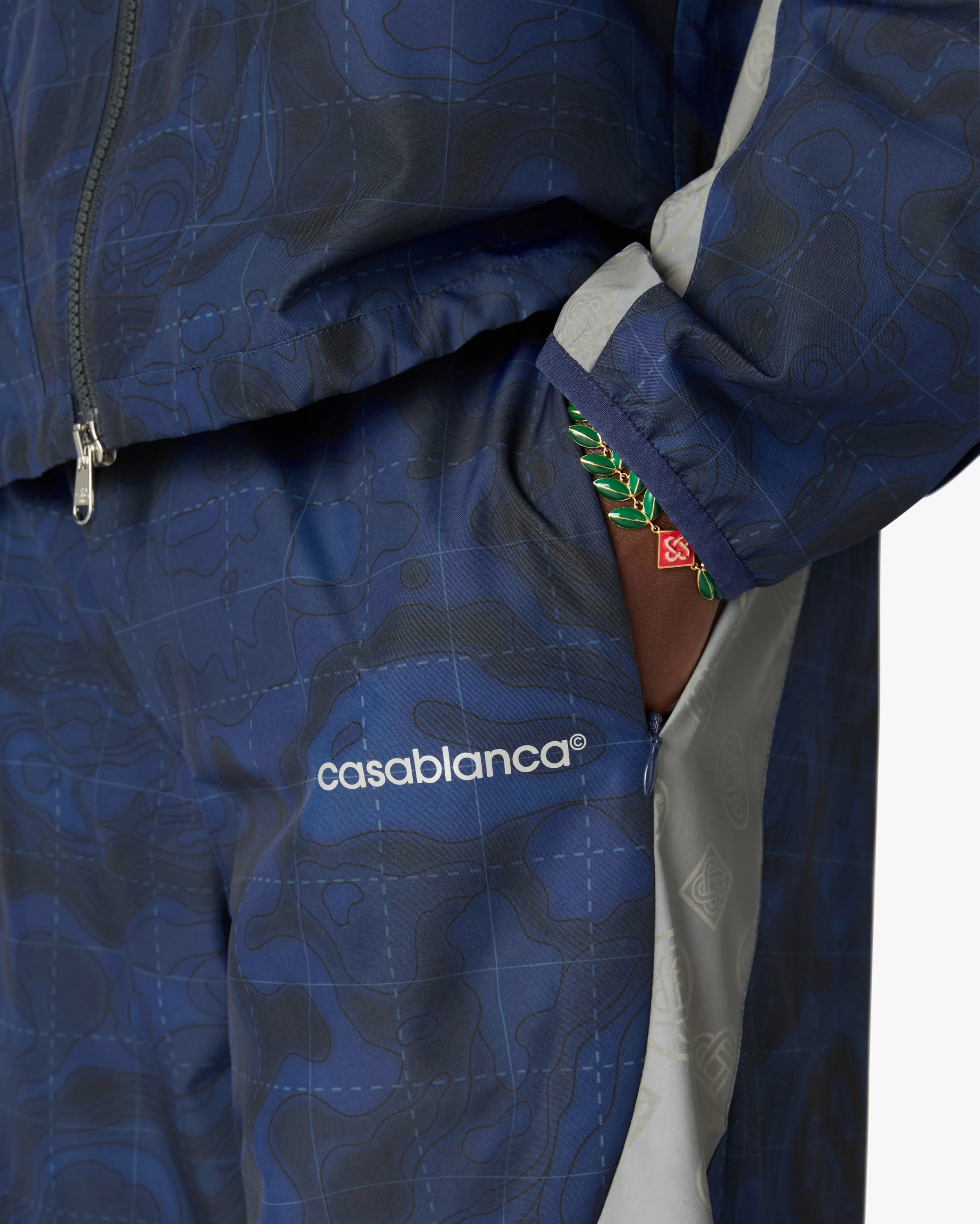 Blue Heatmap Track Pants