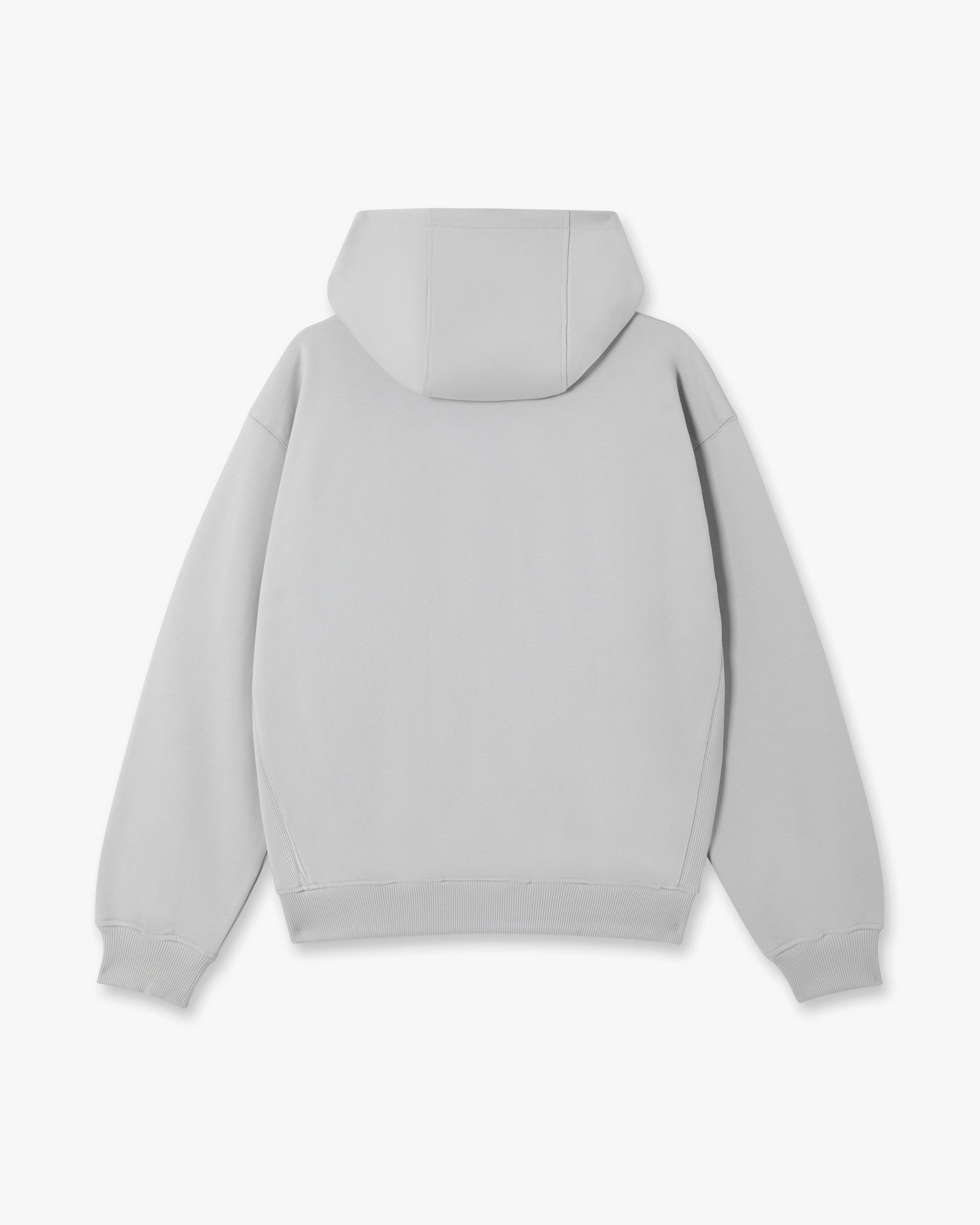 Grey Diamond Logo Zip Hooded Sweatshirt