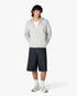 Grey Diamond Logo Zip Hooded Sweatshirt