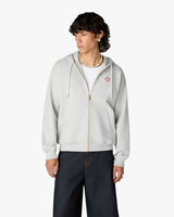 Grey Diamond Logo Zip Hooded Sweatshirt