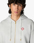 Grey Diamond Logo Zip Hooded Sweatshirt
