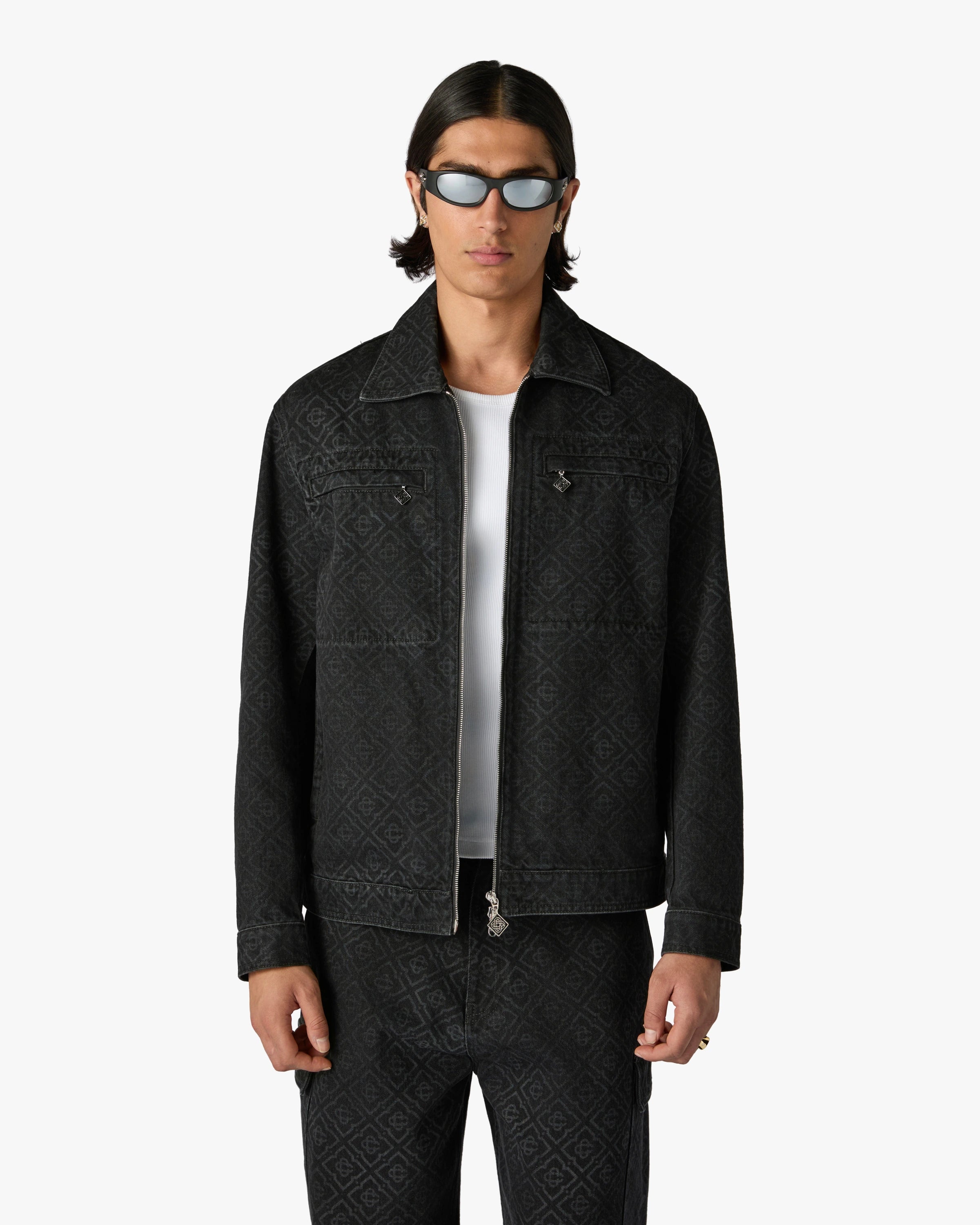 Black Monogram Denim Jacket