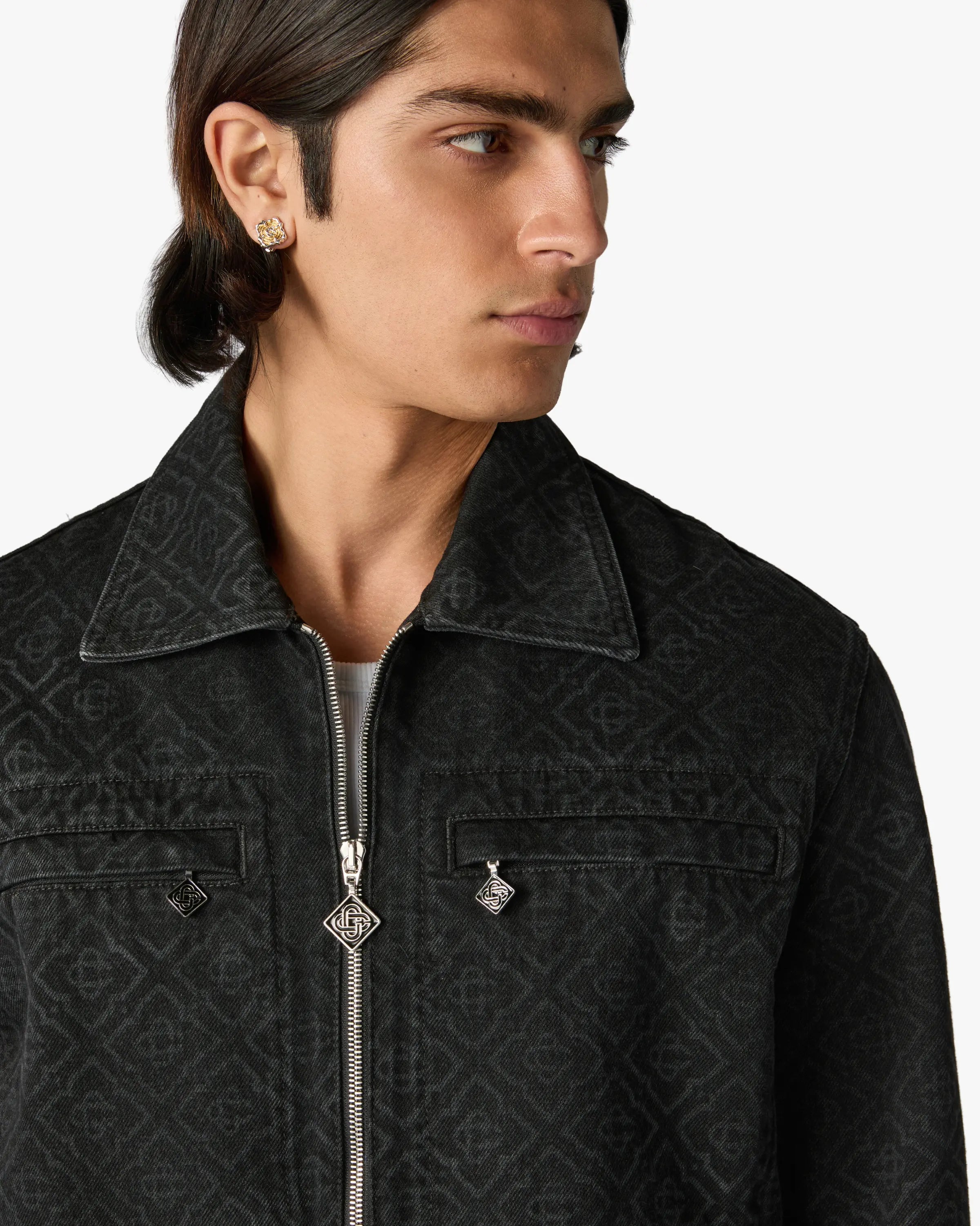 Black Monogram Denim Jacket