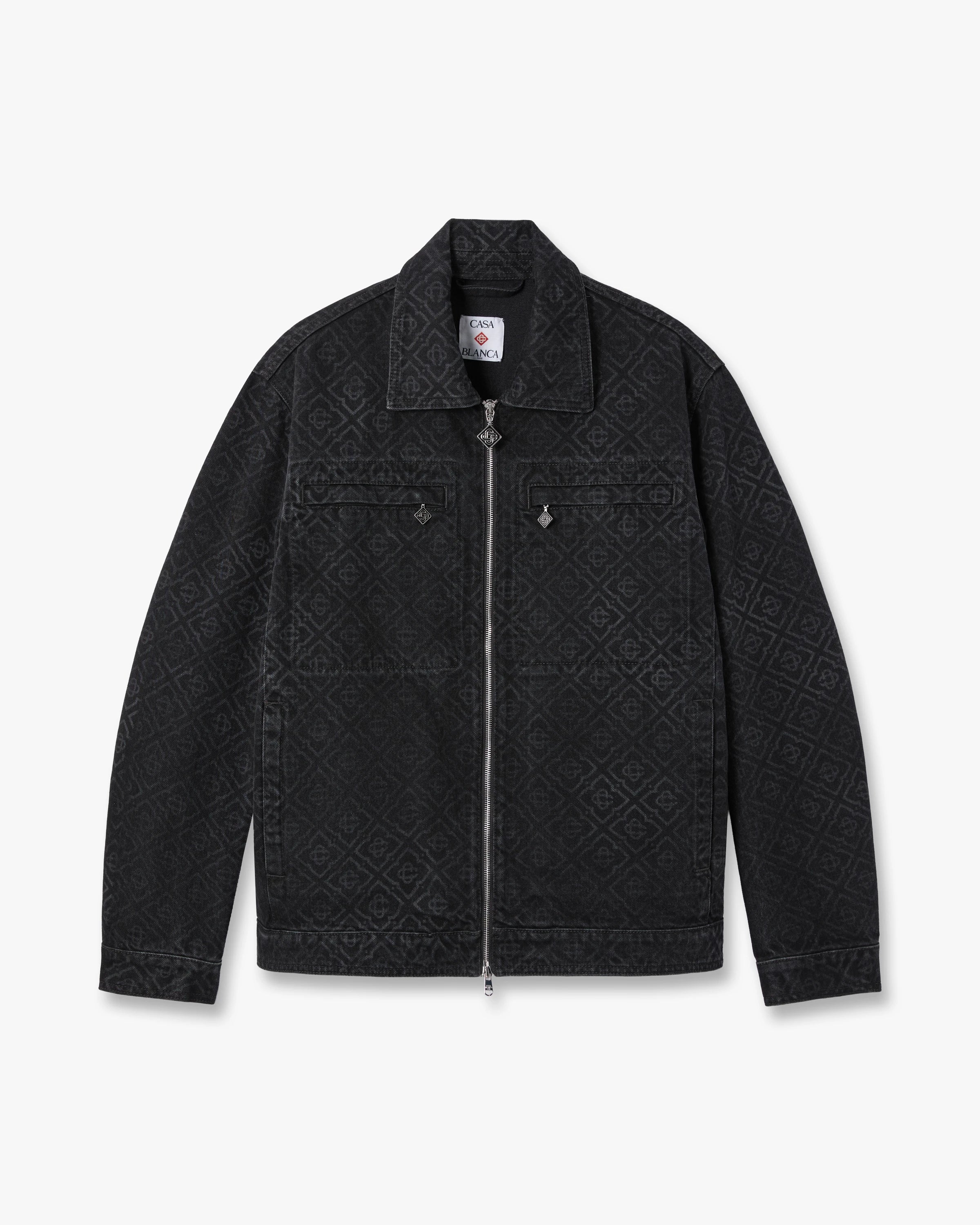 Black Monogram Denim Jacket