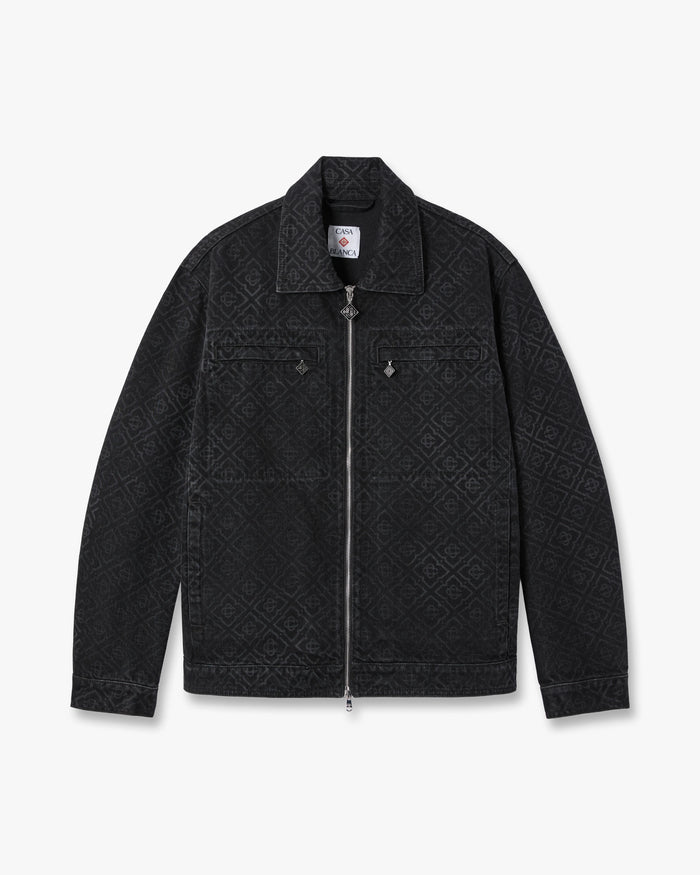 Black Monogram Denim Jacket